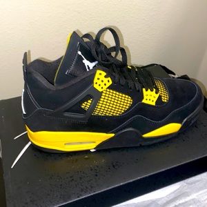 Air Jordan 4 retro thunder black/white tour yellow noir/jaune tour/blanc